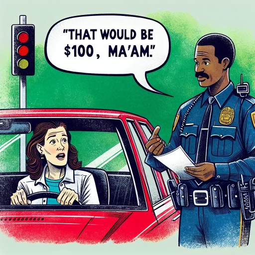 how much is a red light ticket