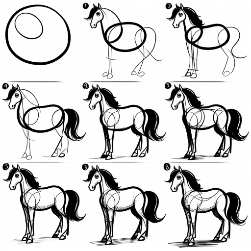 how to draw a horse easy