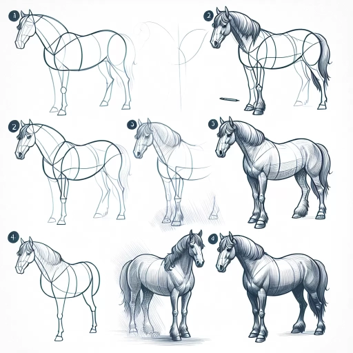 how to draw a horse step by step
