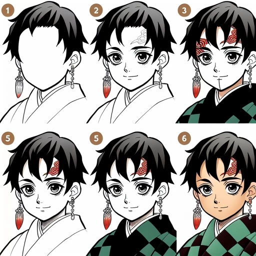 how to draw tanjiro