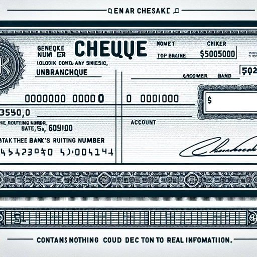 what are the numbers on a cheque