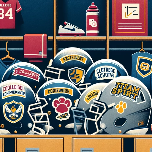 what are the stickers on college football helmets