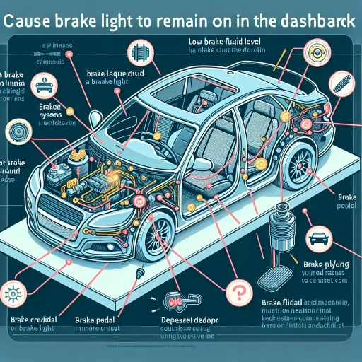 what causes brake light on dash to stay on