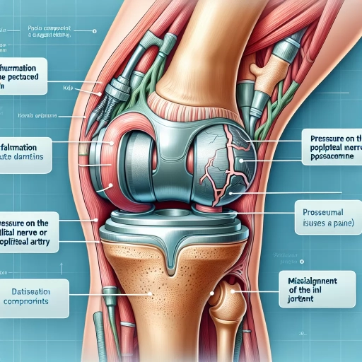 what causes pain behind knee after total knee replacement