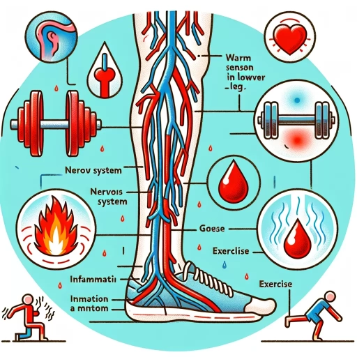 what causes warm sensation in lower leg