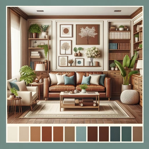 what colour goes with brown leather sofa