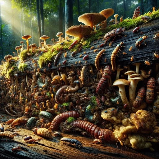 what decomposers often live on a log