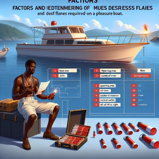 what determines the number and type of distress flares required on board a pleasure boat