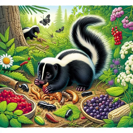 what do skunks like to eat