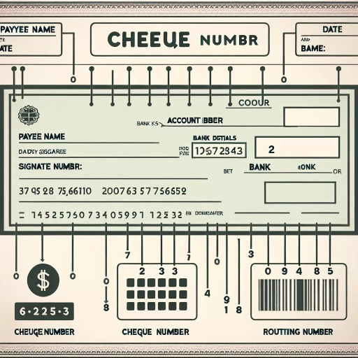 what do the numbers on a cheque mean