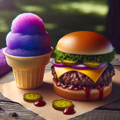 what does a burger and a grape snow cone mean