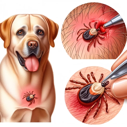 what does a tick bite look like on a dog