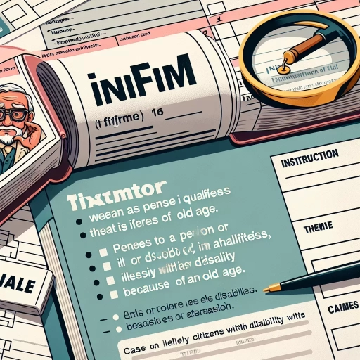 what does infirm mean on tax form