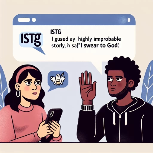 what does istg mean in text