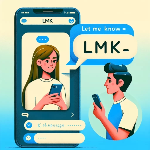 what does lmk mean in text