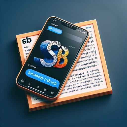 what does sb mean in text