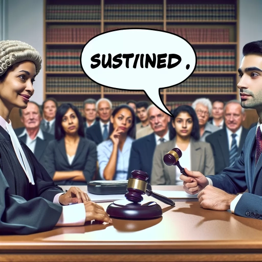 what does sustained mean in court