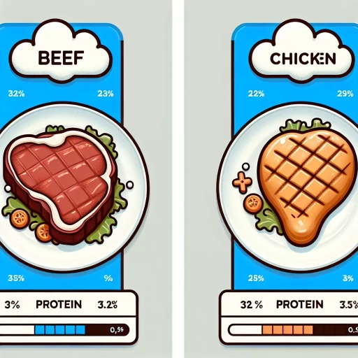 what has more protein beef or chicken