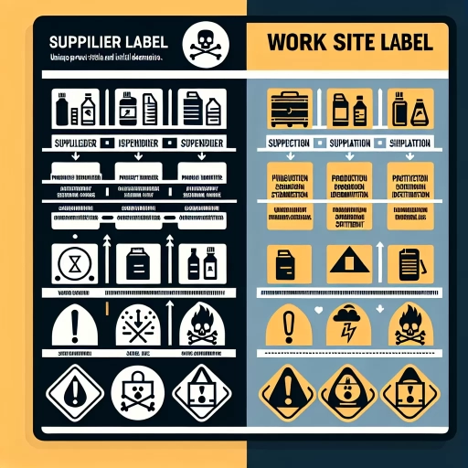 what information must be included in both a supplier label and a work site label