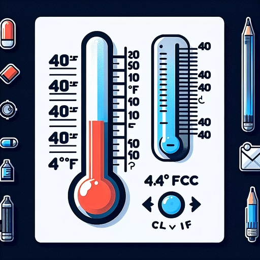 what is 40 degrees fahrenheit in celsius