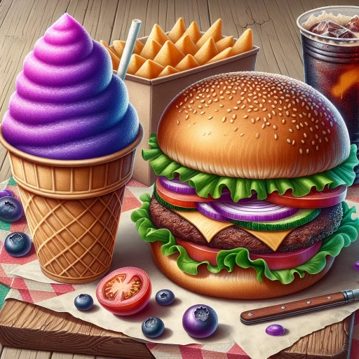 what is a burger and a grape snow cone