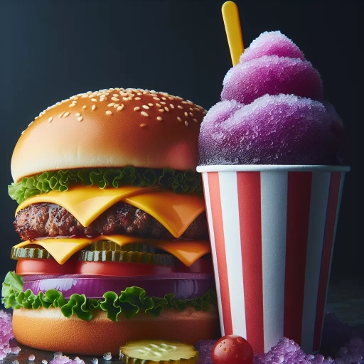 what is a burger and grape snow cone