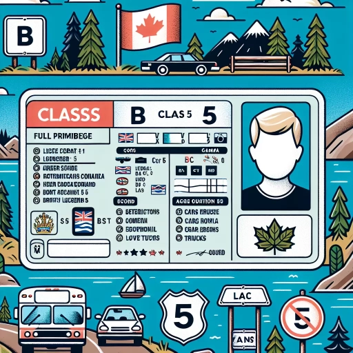 what is a class 5 license in bc