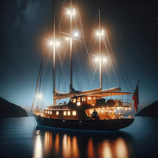 what is a properly lit sailboat at night