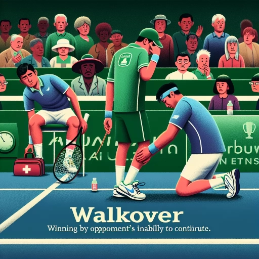 what is a walkover in tennis