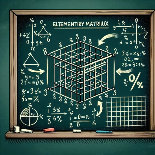 what is an elementary matrix