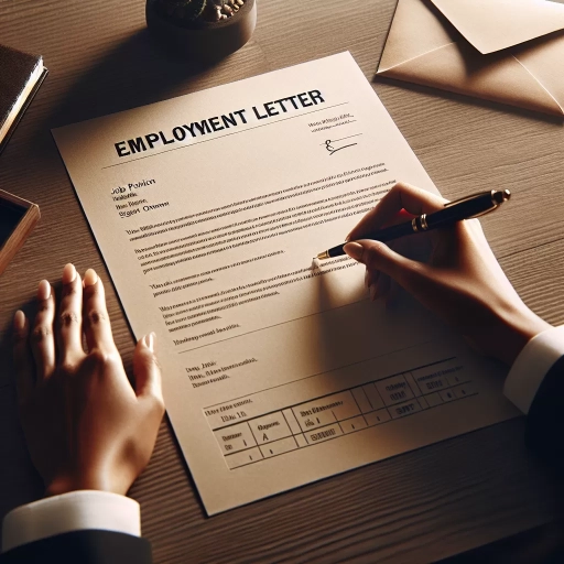 what is an employment letter