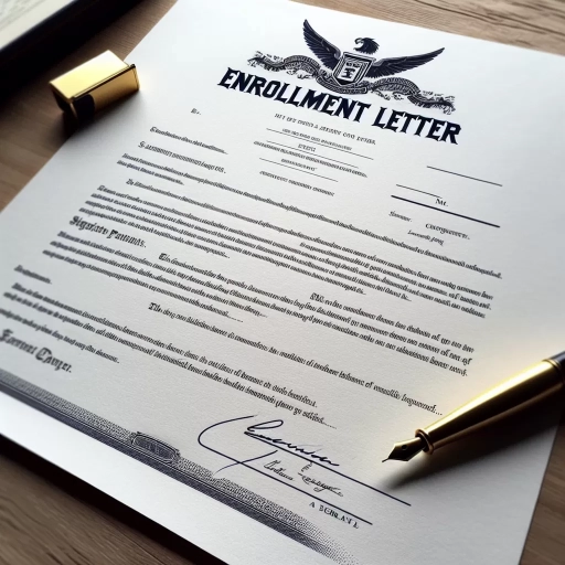 what is enrollment letter