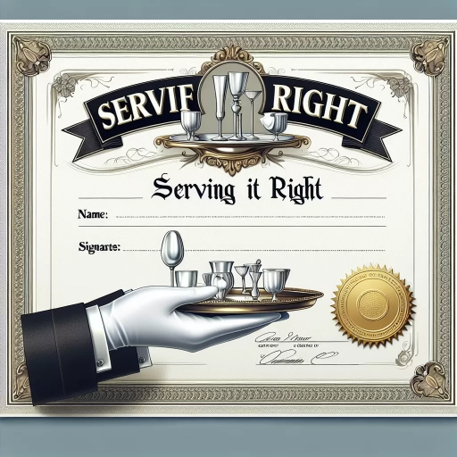 what is serving it right certificate