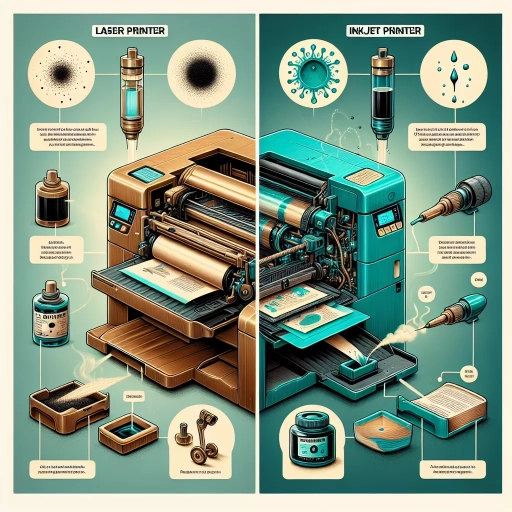 what is the difference between a laser and inkjet printer