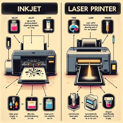 what is the difference between an inkjet printer and a laser printer?