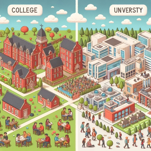 what is the difference between college and university