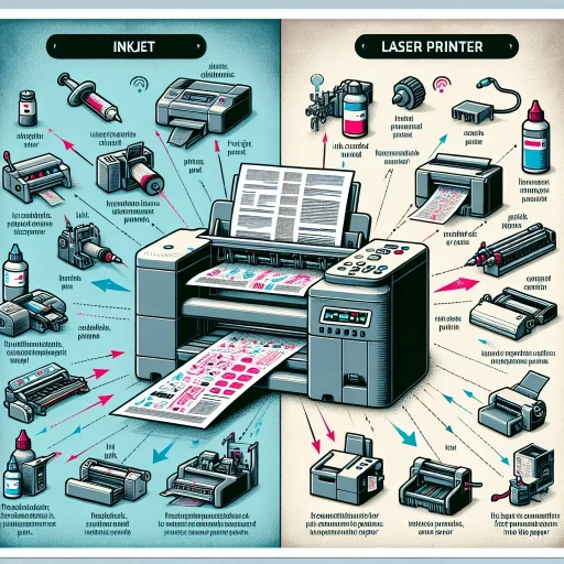 what is the difference between inkjet and laser printers