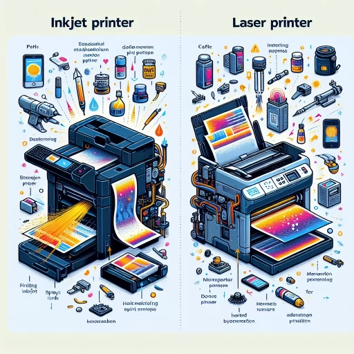 what is the difference between inkjet printer and laser printer