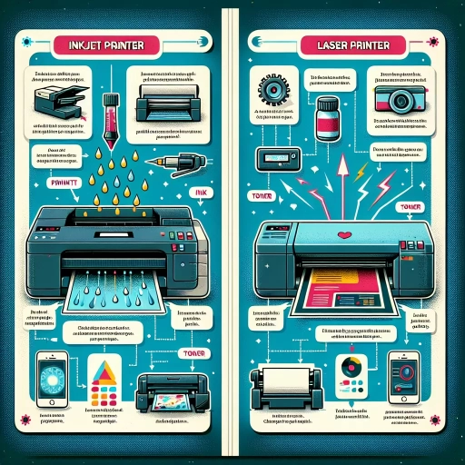 what is the difference between laser and inkjet printer