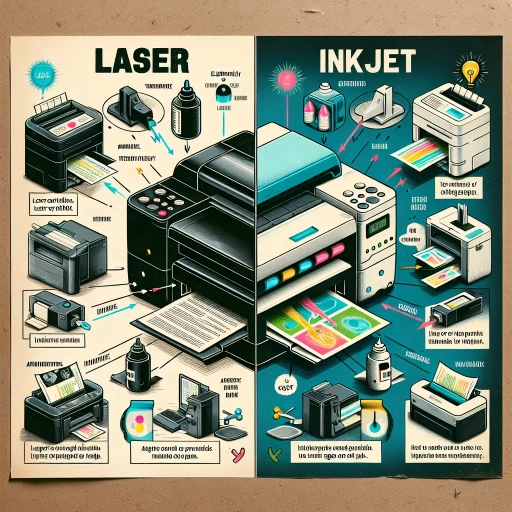 what is the difference between laser and inkjet printers