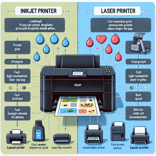 what is the difference between laser printer and inkjet printer