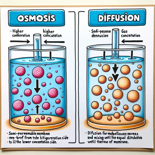 what is the difference between osmosis and diffusion