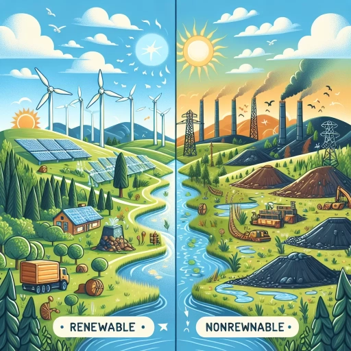 what is the difference between renewable and nonrenewable resources