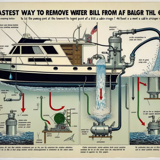 what is the fastest way to remove water from the bilge of a 14-metre (46-foot) cabin cruiser?