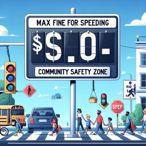 what is the maximum fine for speeding in a community safety zone