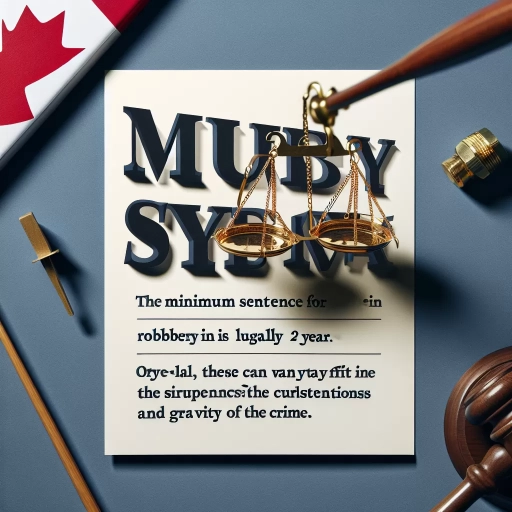 what is the minimum sentence for robbery in canada