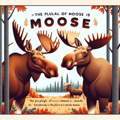 what is the plural of moose