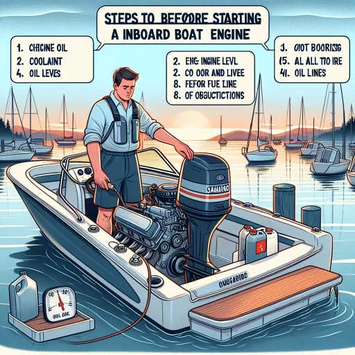 what should you do before starting an inboard engine