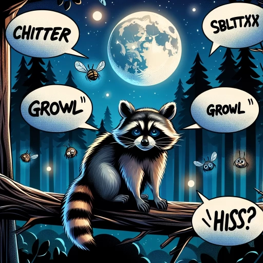 what sound does a raccoon make