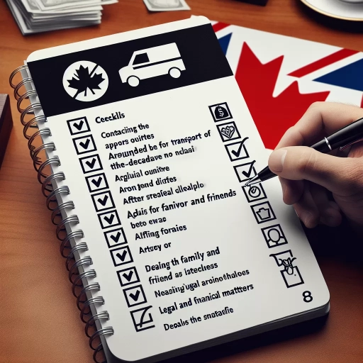 what to do when someone dies checklist canada ontario